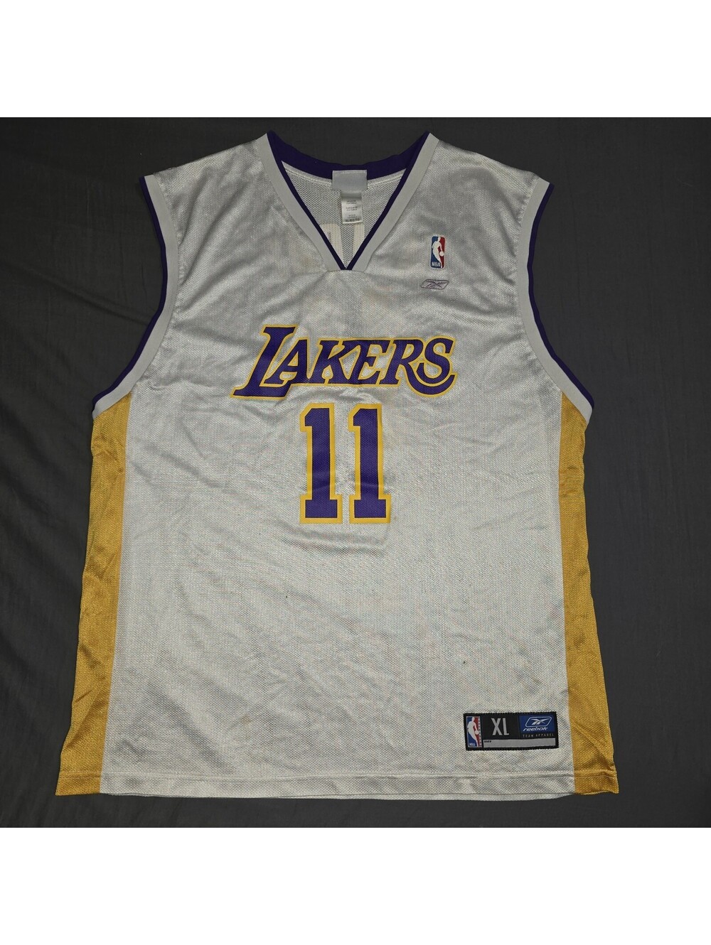 VTG Sleeveless Reebok NBA Los Angeles Lakers Karl Malone #11 Jersey Size XL